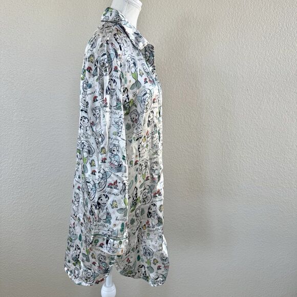 Disney Animators Collection Sleep Shirt Womens Small White Princess Lounge Gown - Picture 4 of 16